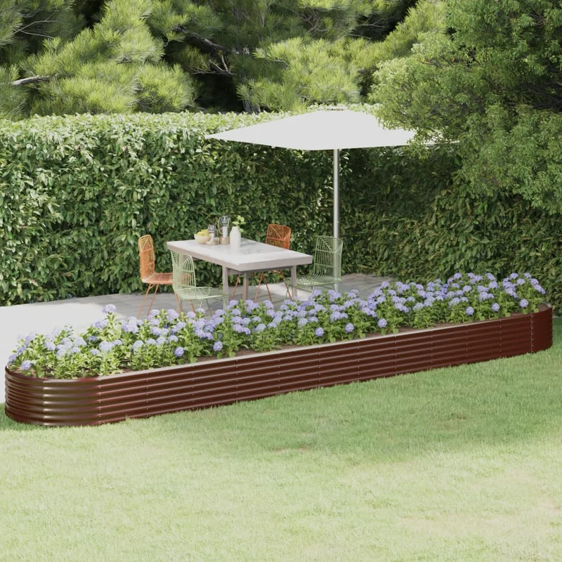 Jardinera Arriate Acero Galvanizado Marrón 507x100x36cm
