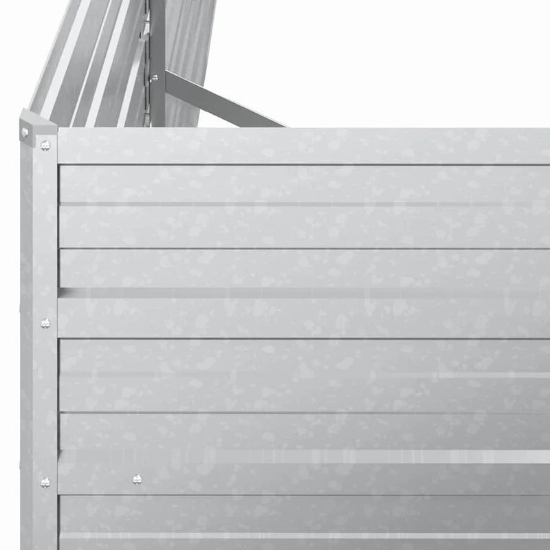 Arriate De Acero Galvanizado Plateado 160x40x77 Cm