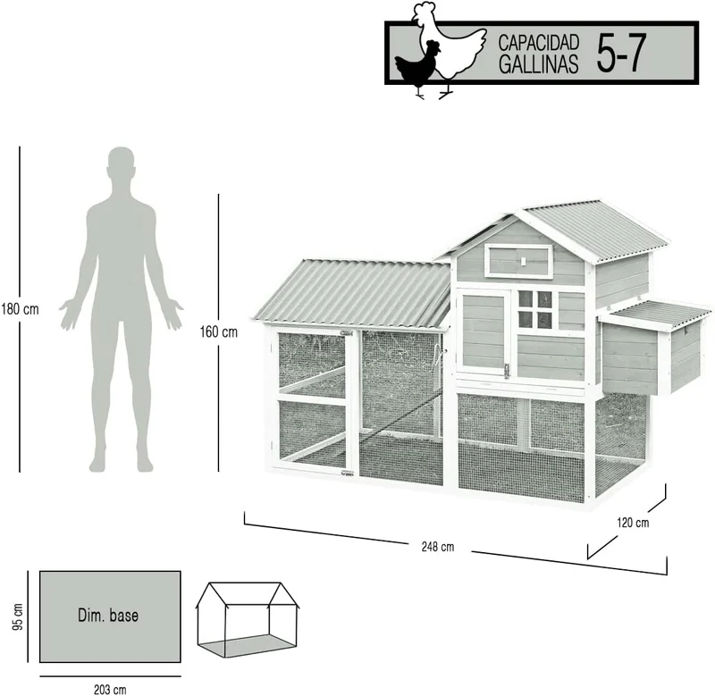 Gallinero House 2 - Capacidad Para 5-7 Gallinas