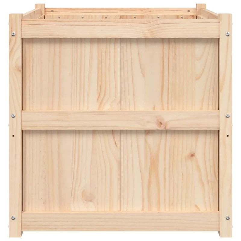 Jardinera De Madera Maciza De Pino 70x70x70 Cm