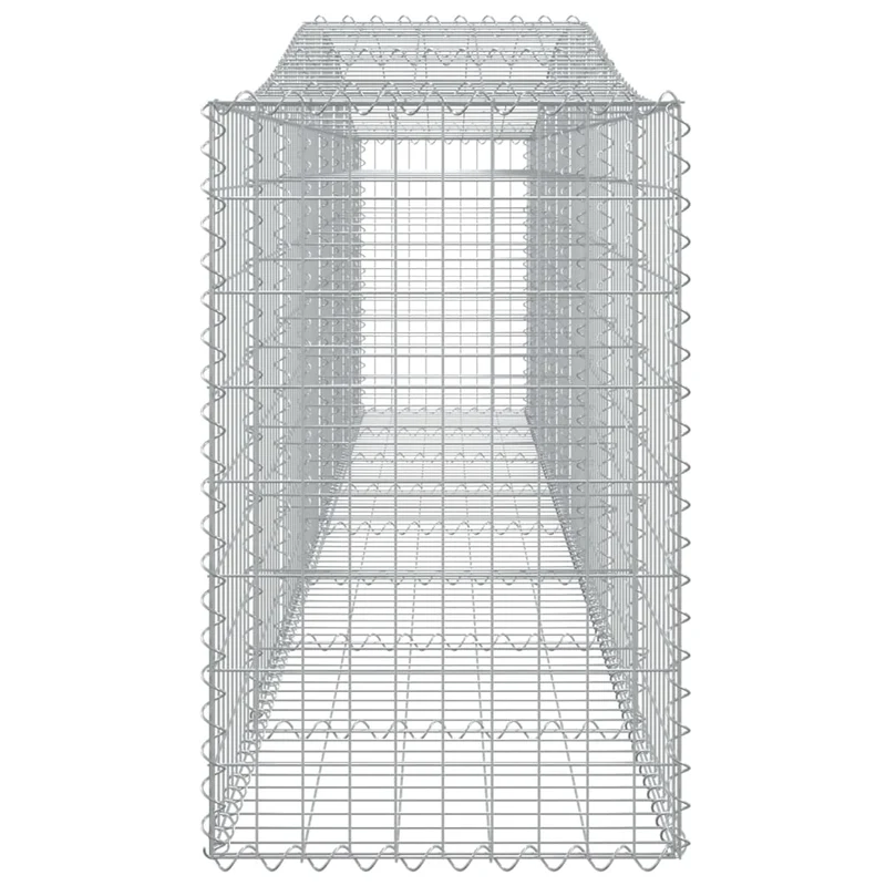 Cestas De Gaviones 8 Uds Forma De Arco Hierro 400x50x80/100 Cm
