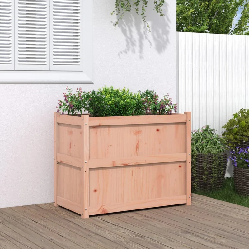 Jardinera Madera Maciza De Abeto Douglas 90x50x70 Cm