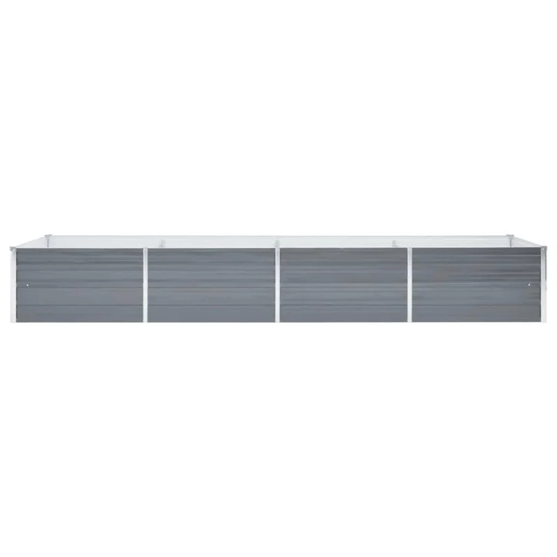Arriate De Jardín De Acero Galvanizado Gris 320x80x45 Cm