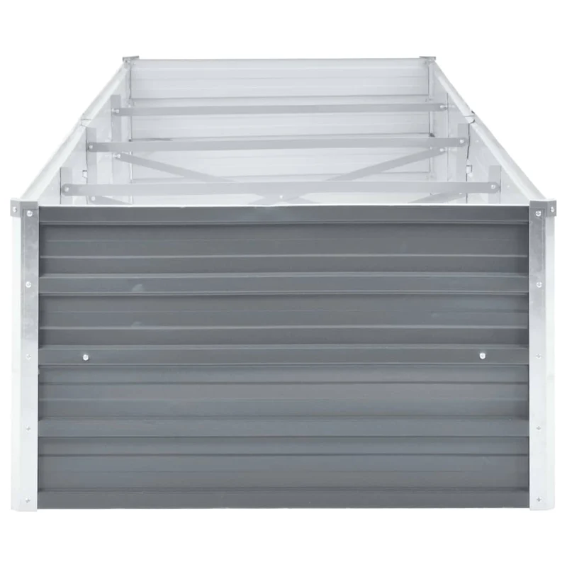 Arriate De Jardín De Acero Galvanizado Gris 320x80x45 Cm
