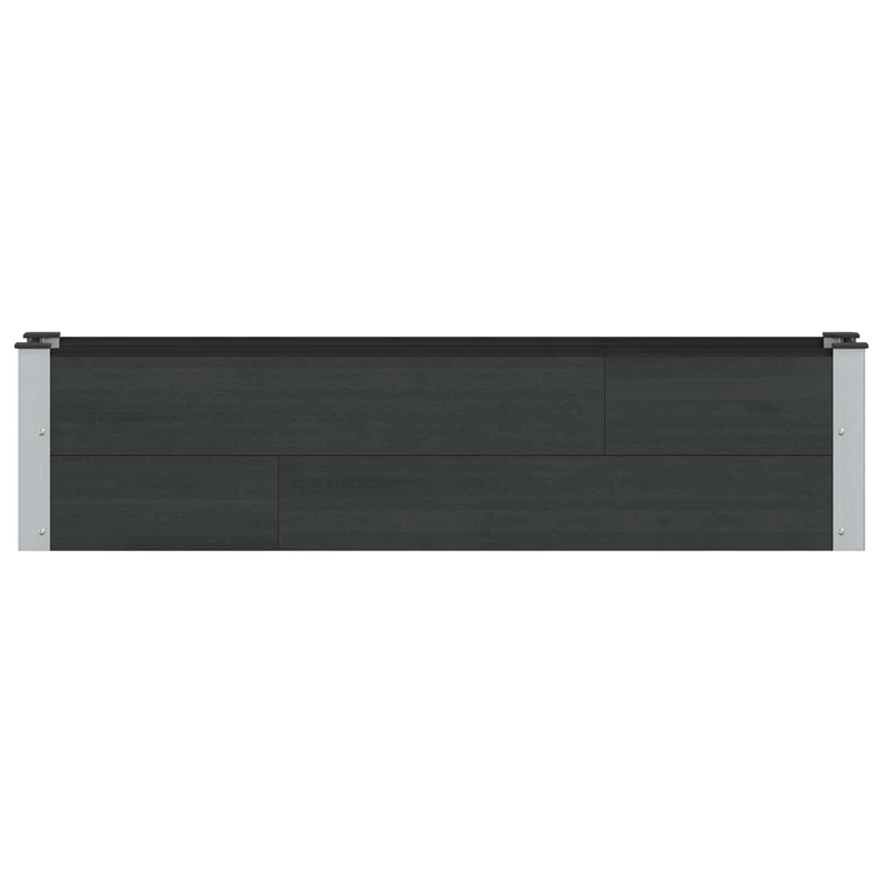 Arriate Elevado Negro 150 X 30 X 36 Cm Wpc Y Aluminio