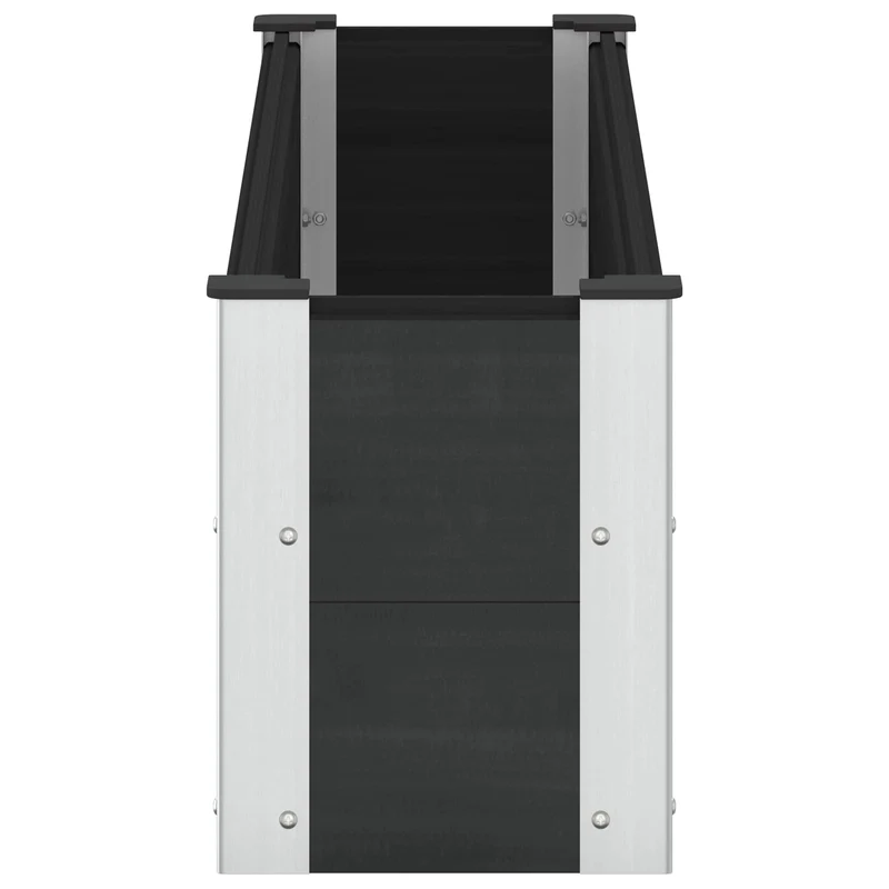 Arriate Elevado Negro 150 X 30 X 36 Cm Wpc Y Aluminio