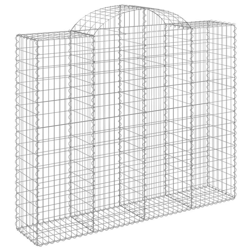 Cestas Gaviones 15 Uds Forma De Arco Hierro 200x50x160/180 Cm