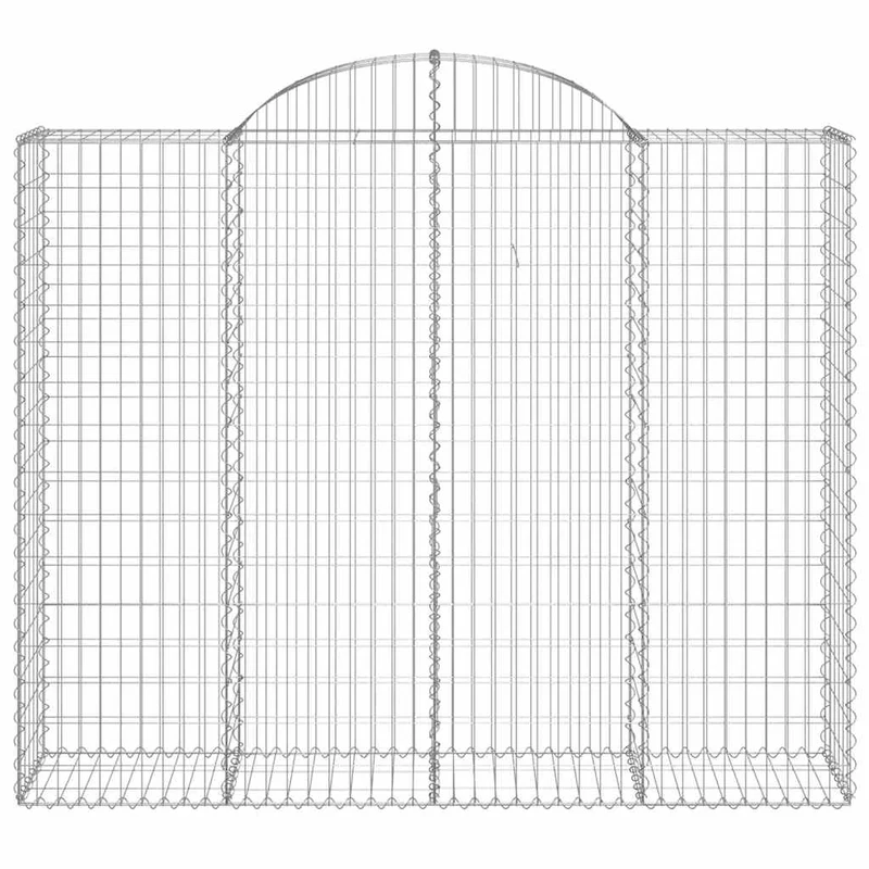Cestas Gaviones 15 Uds Forma De Arco Hierro 200x50x160/180 Cm