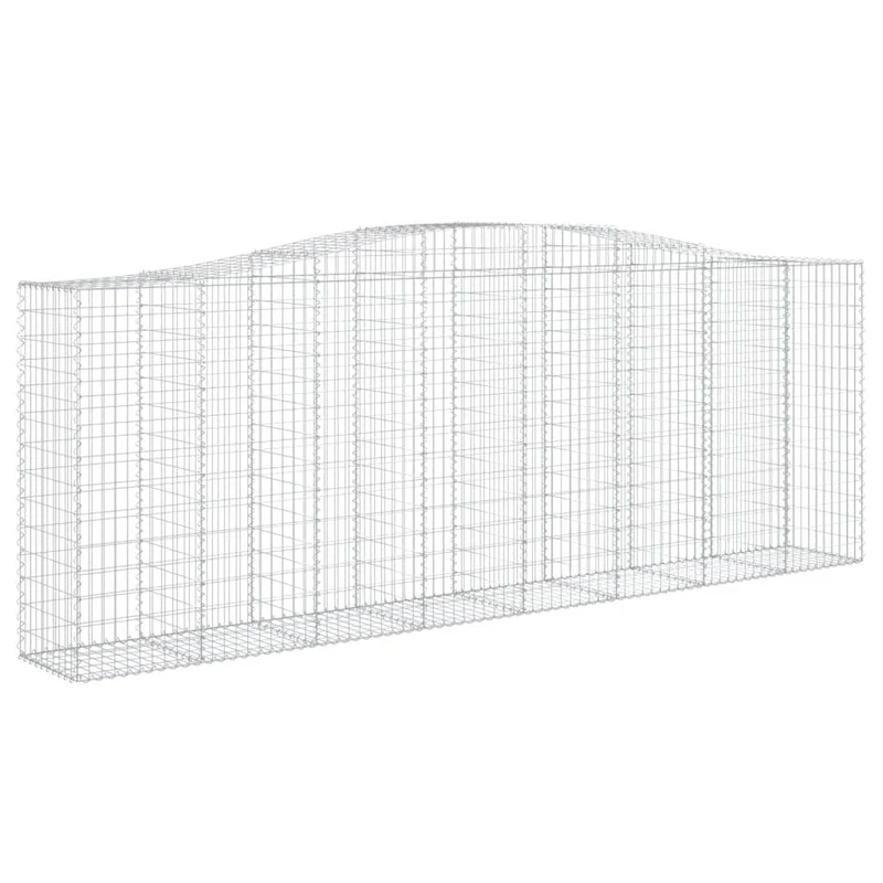 Cestas Gaviones 9 Uds Forma De Arco Hierro 400x50x140/160 Cm