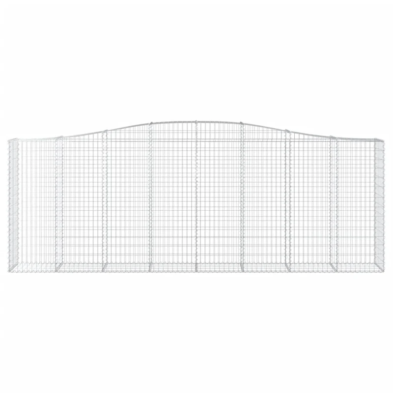 Cestas Gaviones 9 Uds Forma De Arco Hierro 400x50x140/160 Cm