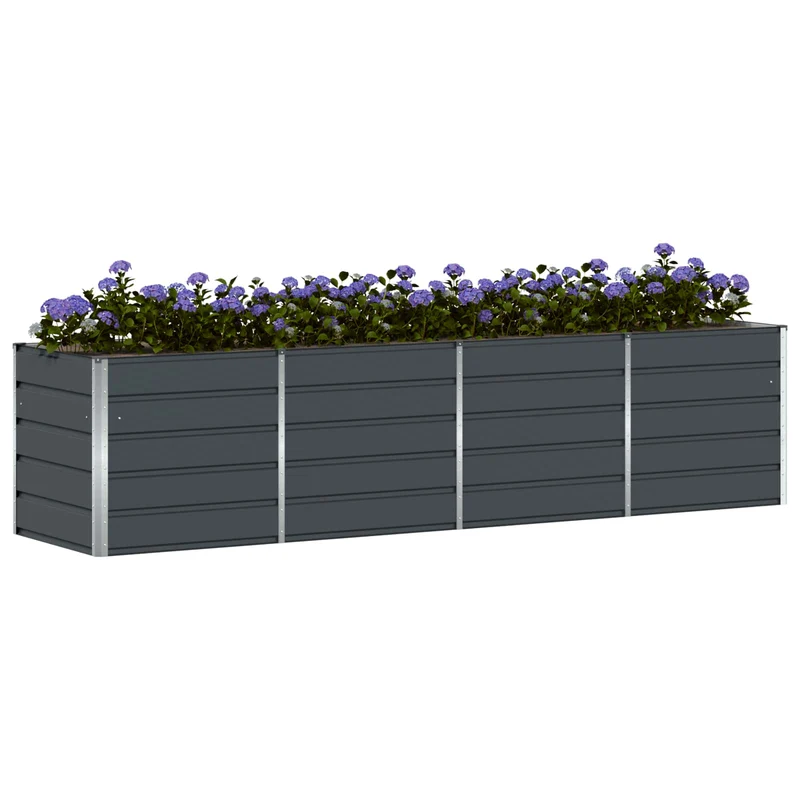Jardinera Antracita 320 X 80 X 75 Cm Acero