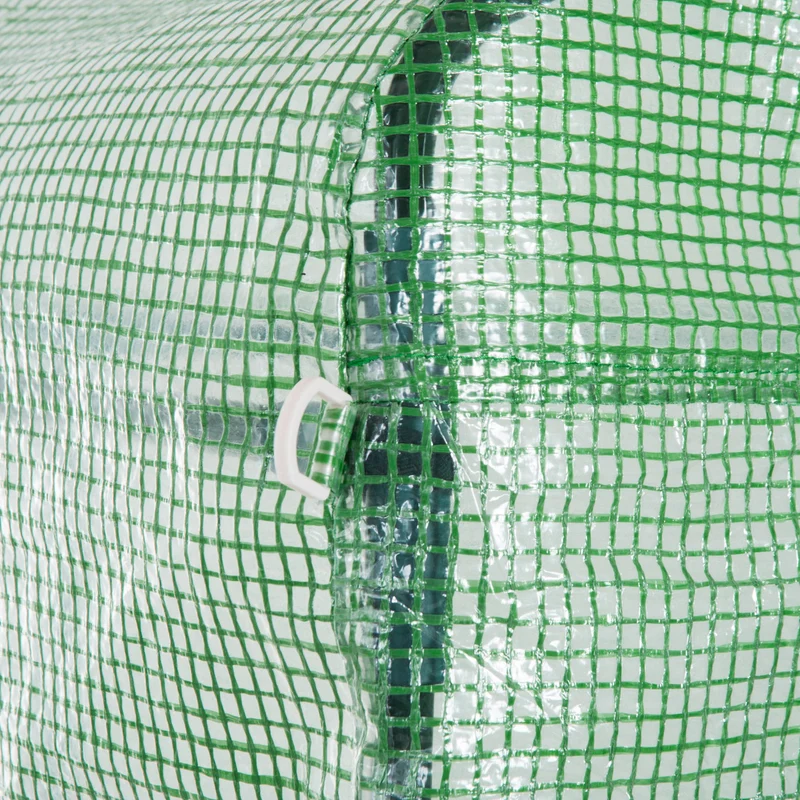Outsunny Invernadero De Túnel 3x3x2 M Con Puerta Enrollable Y 4 Ventanas Verde