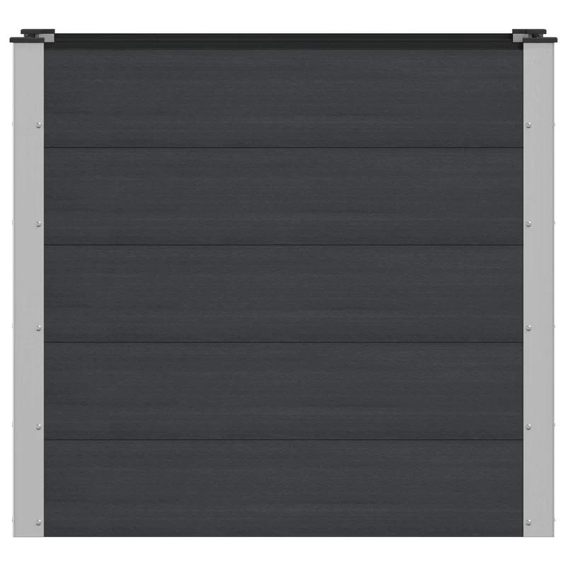 Arriate Elevado Negro 100 X 50 X 91 Cm Wpc Y Aluminio