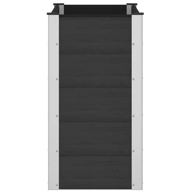 Arriate Elevado Negro 100 X 50 X 91 Cm Wpc Y Aluminio