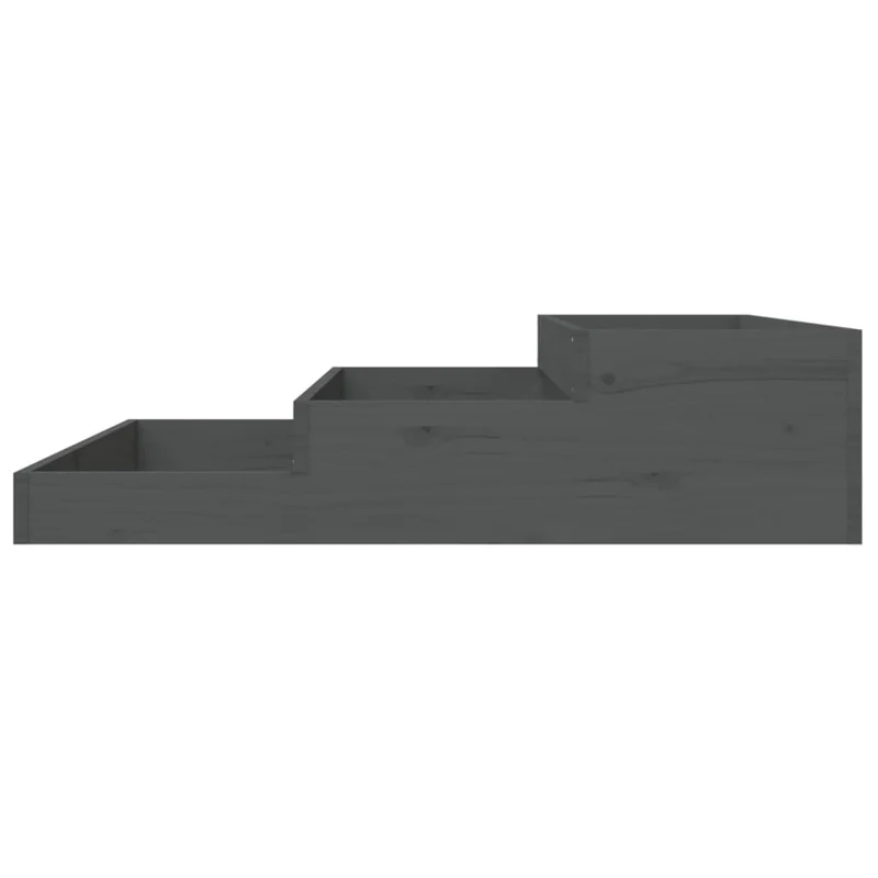 Jardinera De Madera Maciza De Pino Gris 107x107x27 Cm