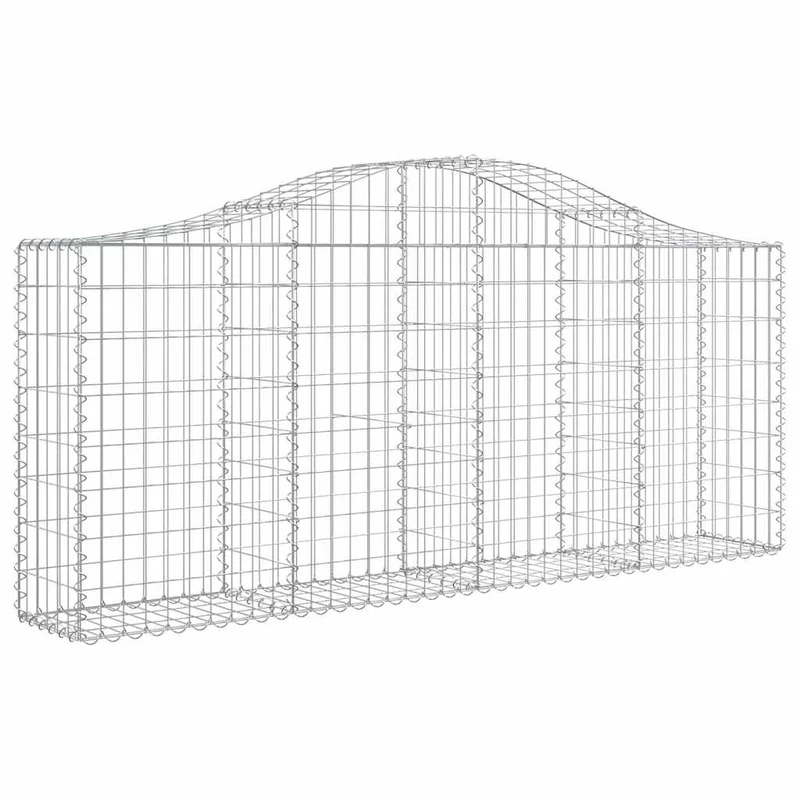 Cestas De Gaviones 30 Uds Forma De Arco Hierro 200x30x80/100 Cm