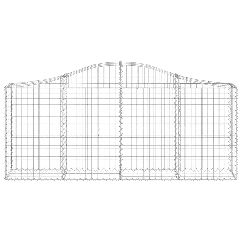 Cestas De Gaviones 30 Uds Forma De Arco Hierro 200x30x80/100 Cm