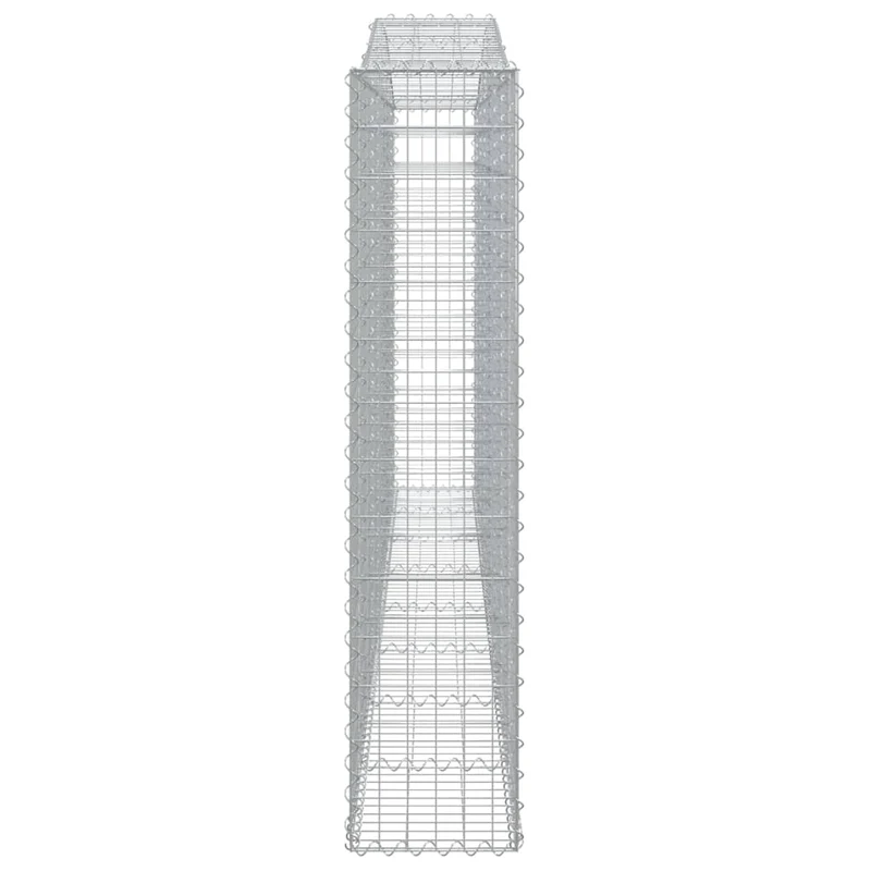 Cestas De Gaviones 3 Uds Forma De Arco Hierro 400x30x140/160 Cm