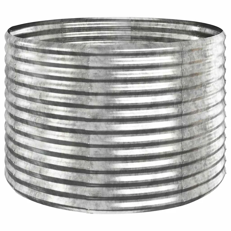 Jardinera Arriate Acero Galvanizado Plata 100x100x68 Cm