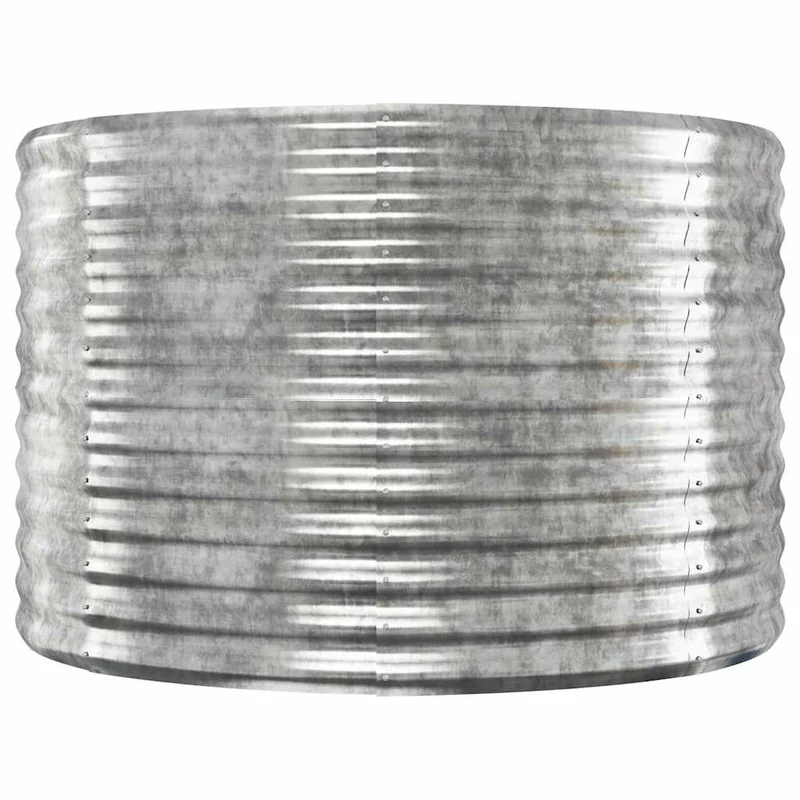 Jardinera Arriate Acero Galvanizado Plata 100x100x68 Cm