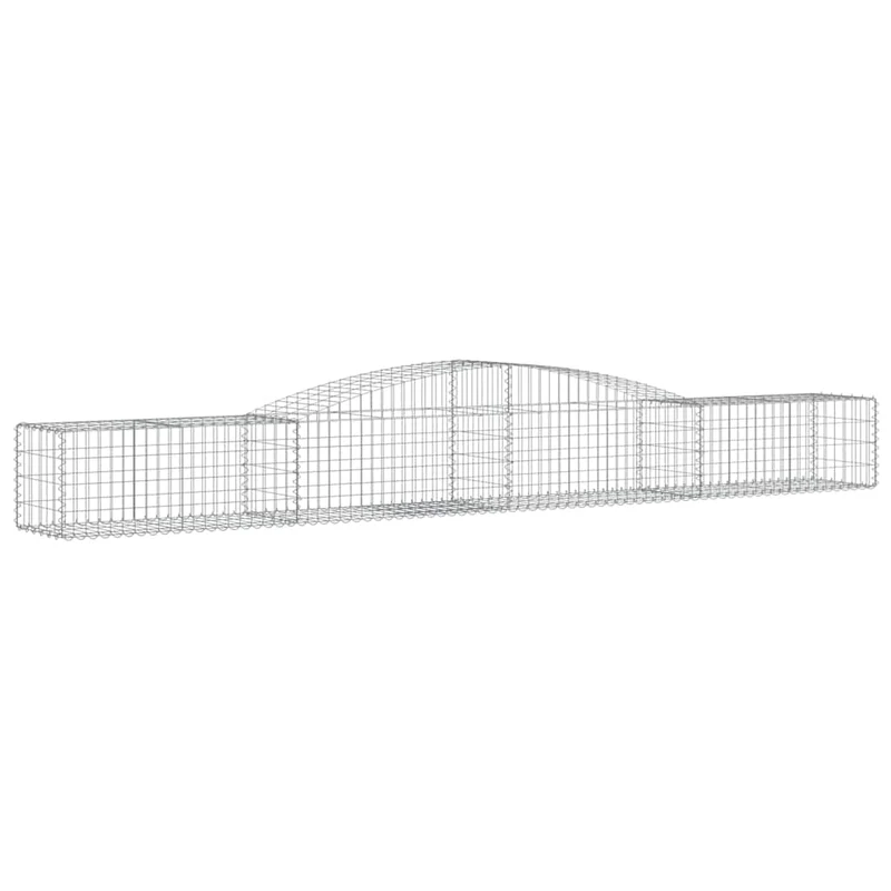Cestas De Gaviones 2 Uds Forma De Arco Hierro 400x50x40/60 Cm