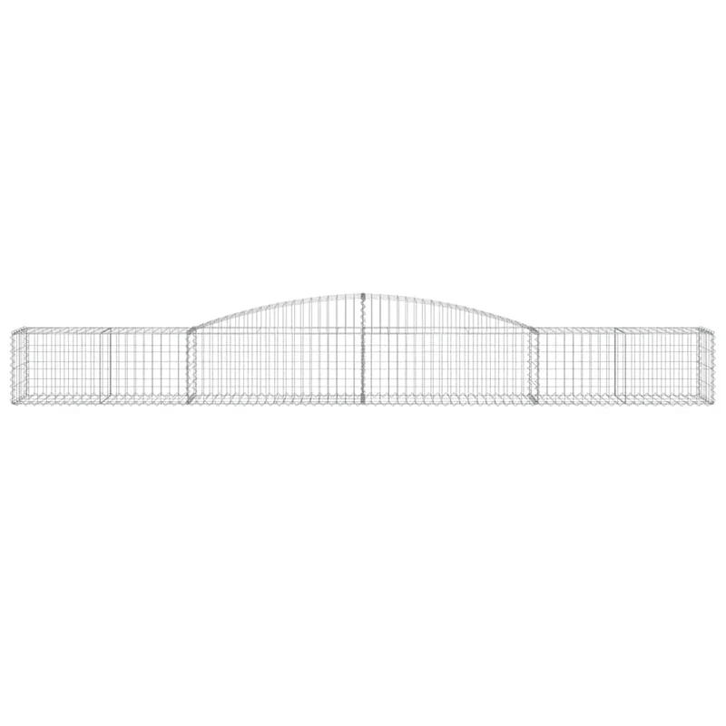 Cestas De Gaviones 2 Uds Forma De Arco Hierro 400x50x40/60 Cm