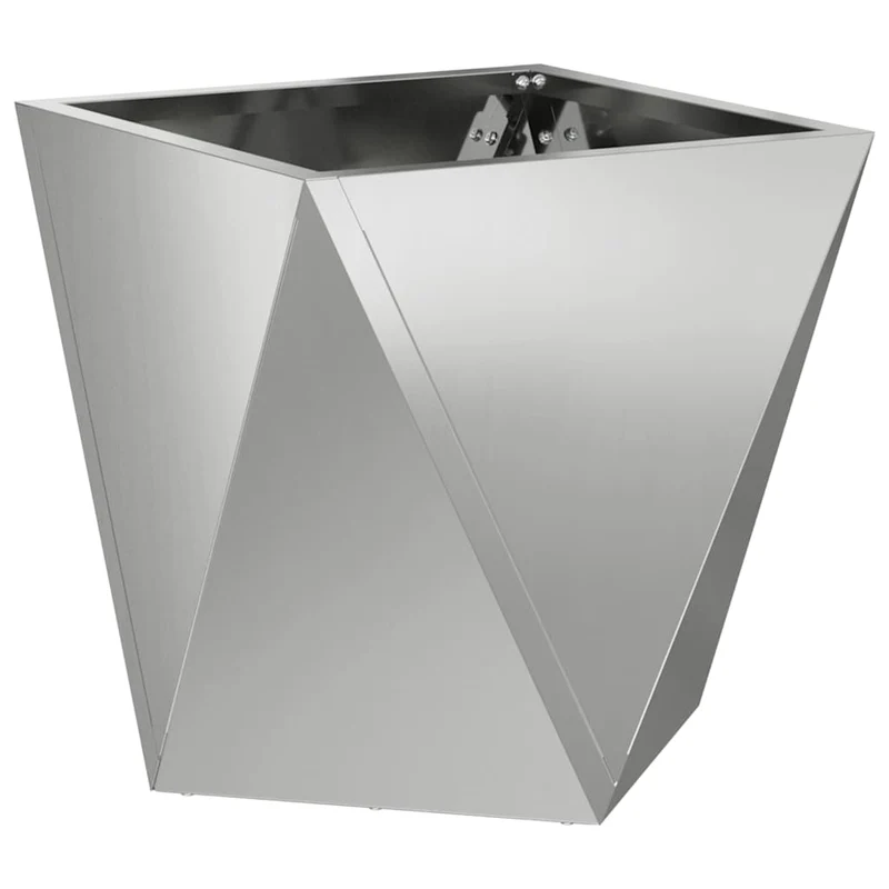 Jardinera Plateado 30 X 30 X 30 Cm Acero Galvanizado