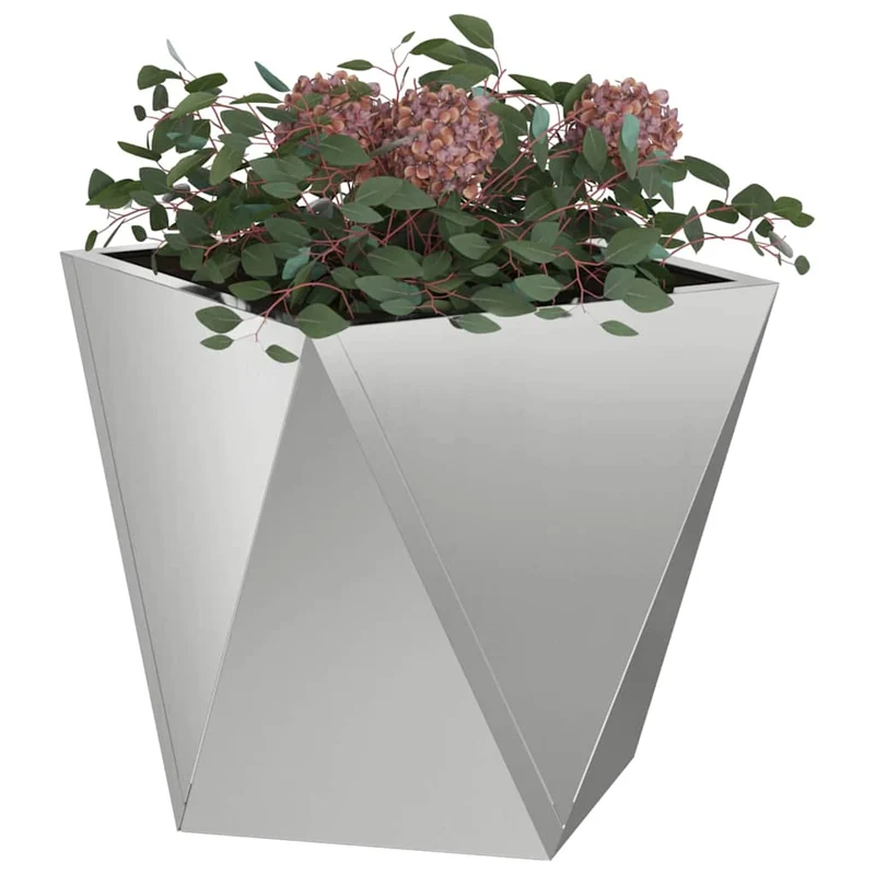 Jardinera Plateado 30 X 30 X 30 Cm Acero Galvanizado