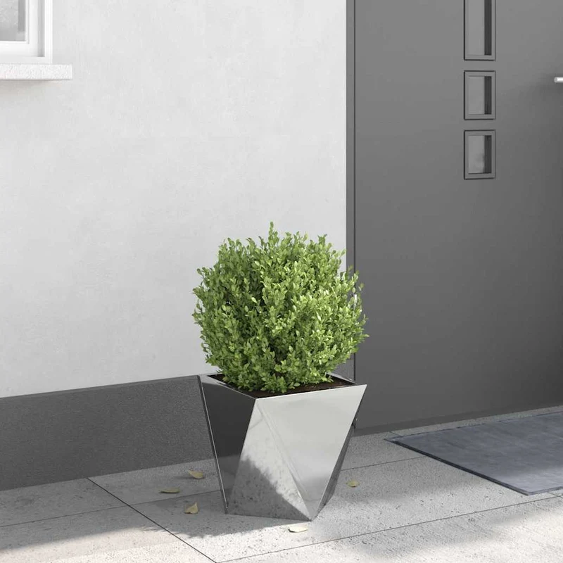 Jardinera Plateado 30 X 30 X 30 Cm Acero Galvanizado