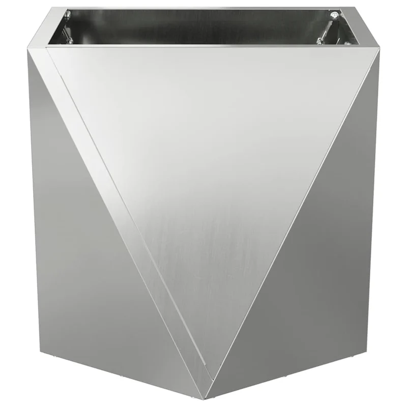 Jardinera Plateado 30 X 30 X 30 Cm Acero Galvanizado