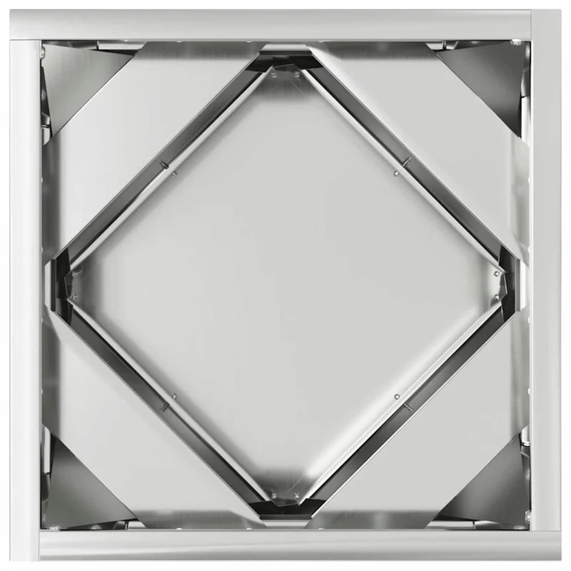 Jardinera Plateado 30 X 30 X 30 Cm Acero Galvanizado