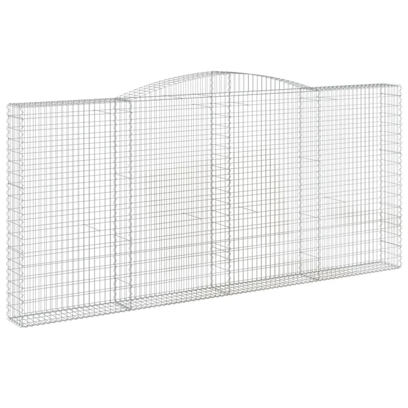 Cestas De Gaviones 6 Uds Forma De Arco Hierro 400x30x180/200 Cm