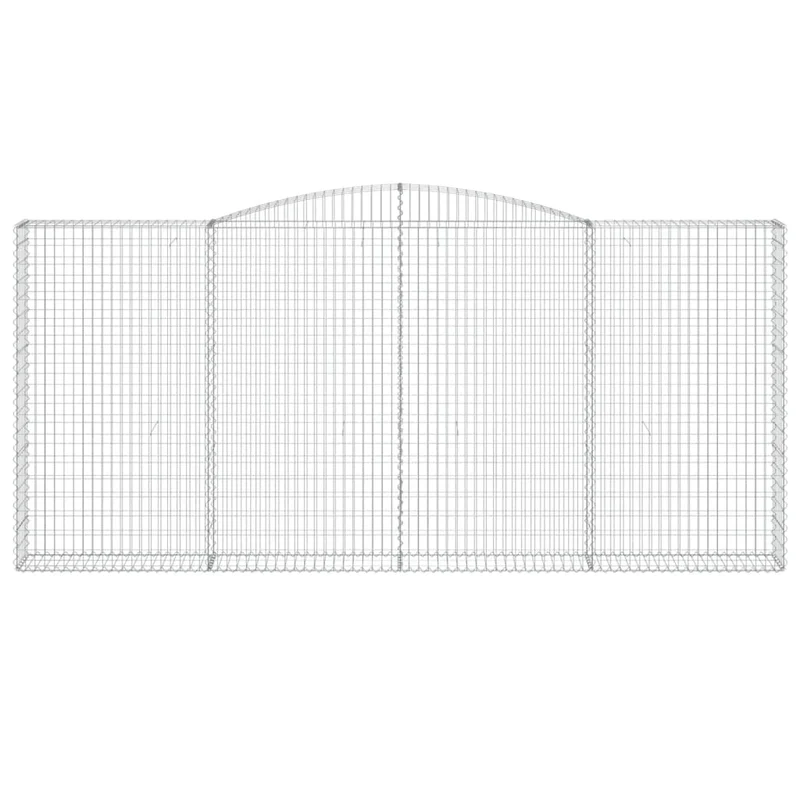 Cestas De Gaviones 6 Uds Forma De Arco Hierro 400x30x180/200 Cm