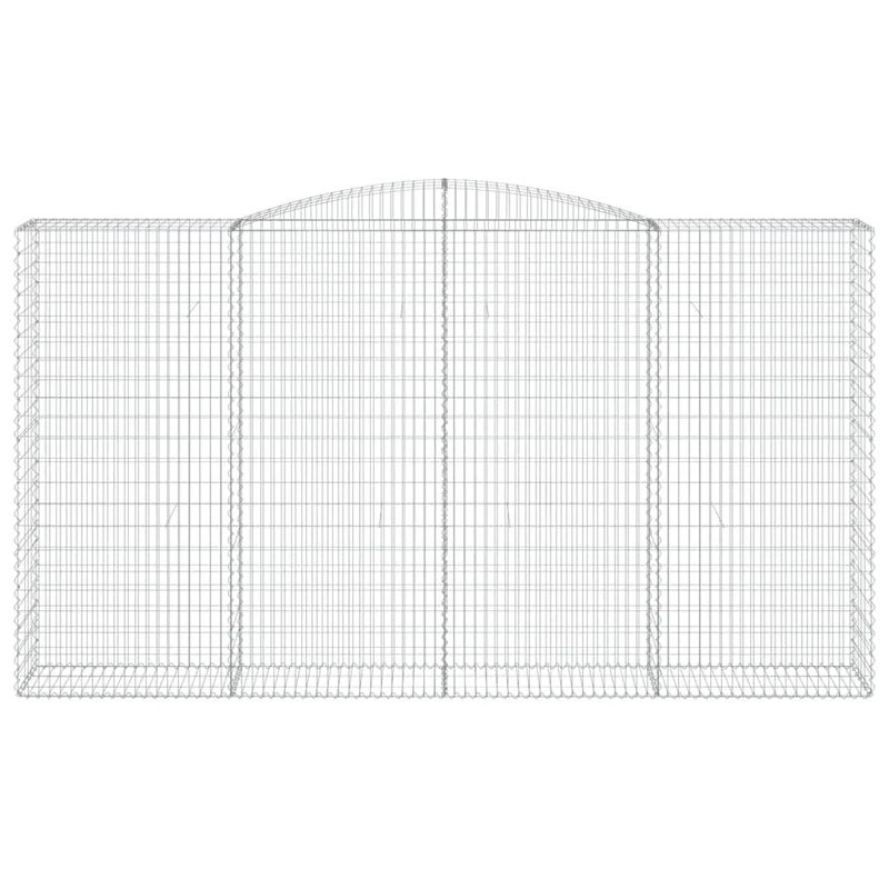 Cestas De Gaviones 8 Uds Forma De Arco Hierro 400x50x220/240 Cm