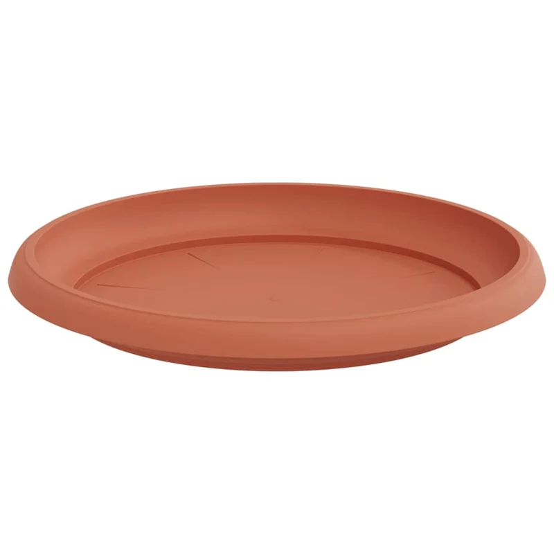 Bandeja Redonda Para Flores 24 Uds. Rojo Ladrillo Plástico