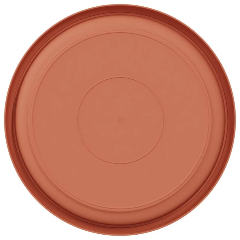 Bandeja Redonda Para Flores 24 Uds. Rojo Ladrillo Plástico