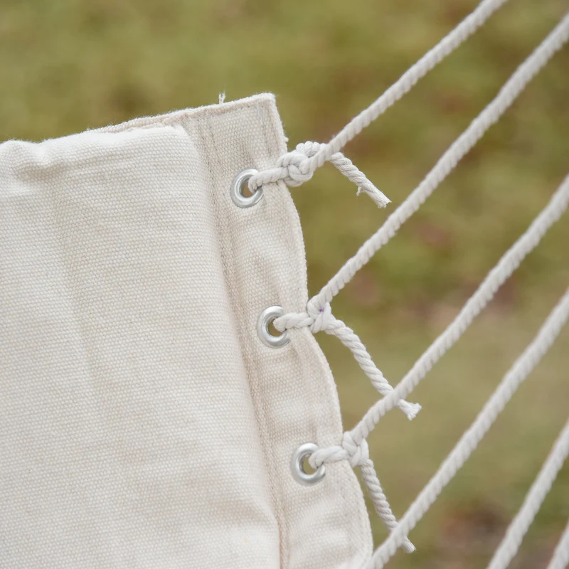 Outsunny Silla Colgante Con Borlas Carga 120 Kg Para Interior Y Exterior Blanco