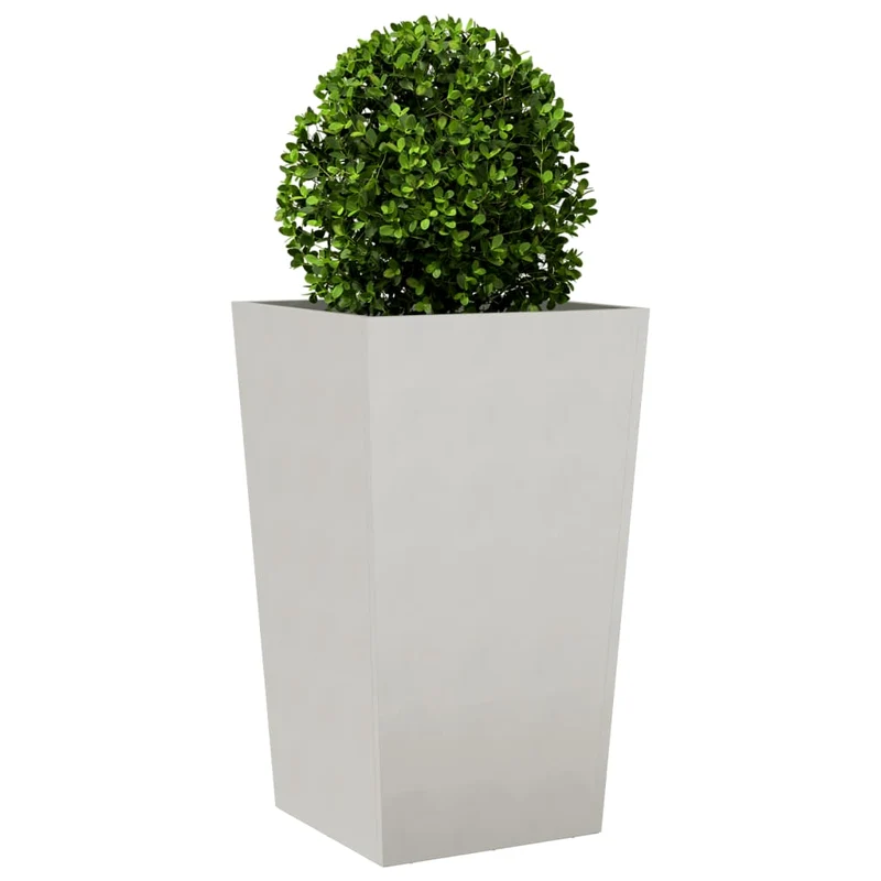 Jardineras 2 Uds De Acero Inoxidable 45x45x75 Cm