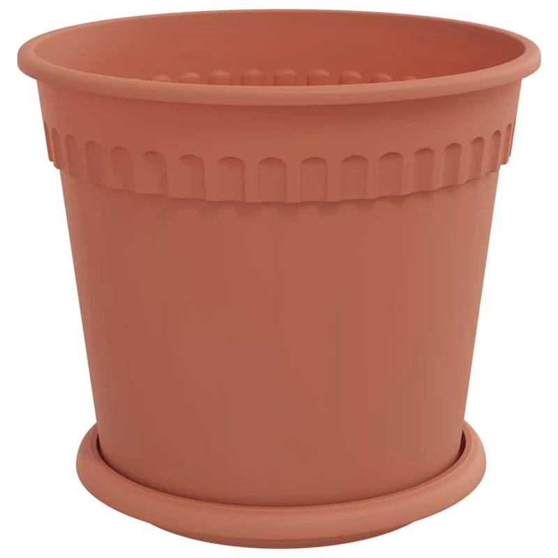 Macetas 24 Uds. Rojo Ladrillo Plástico