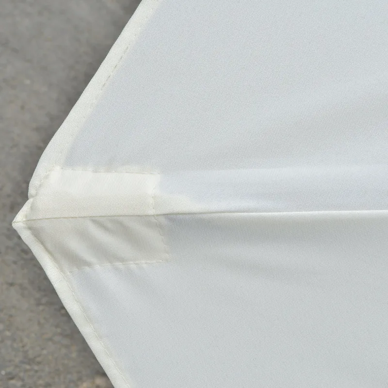 Outsunny Sombrilla Doble De Jardín Con 48 Luces Led Solar 450x265x240 Cm Crema