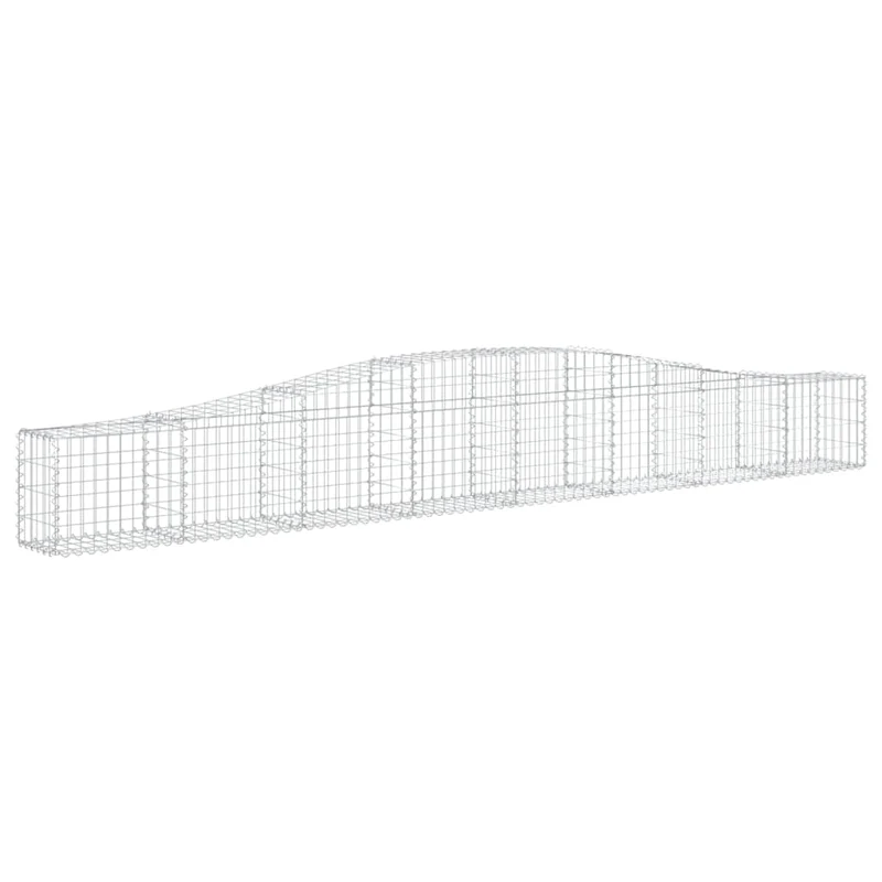 Cestas De Gaviones 20 Uds Forma De Arco Hierro 400x30x40/60 Cm