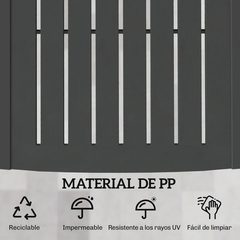 Outsunny Set De 2 Tumbonas De Jardín Exterior Reclinables Bandeja Lateral Gris