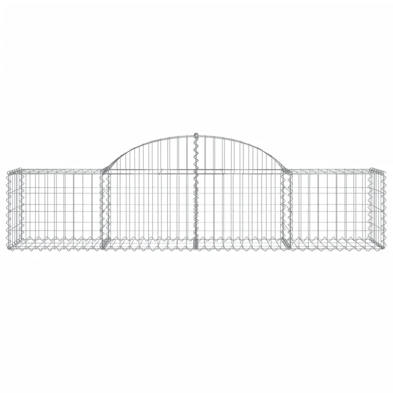 Cestas De Gaviones 6 Uds Forma De Arco Hierro 200x50x40/60 Cm