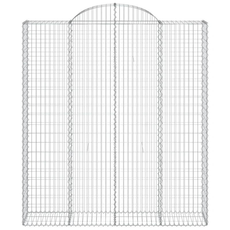 Cestas De Gaviones 4 Uds Forma De Arco Hierro 200x50x220/240 Cm