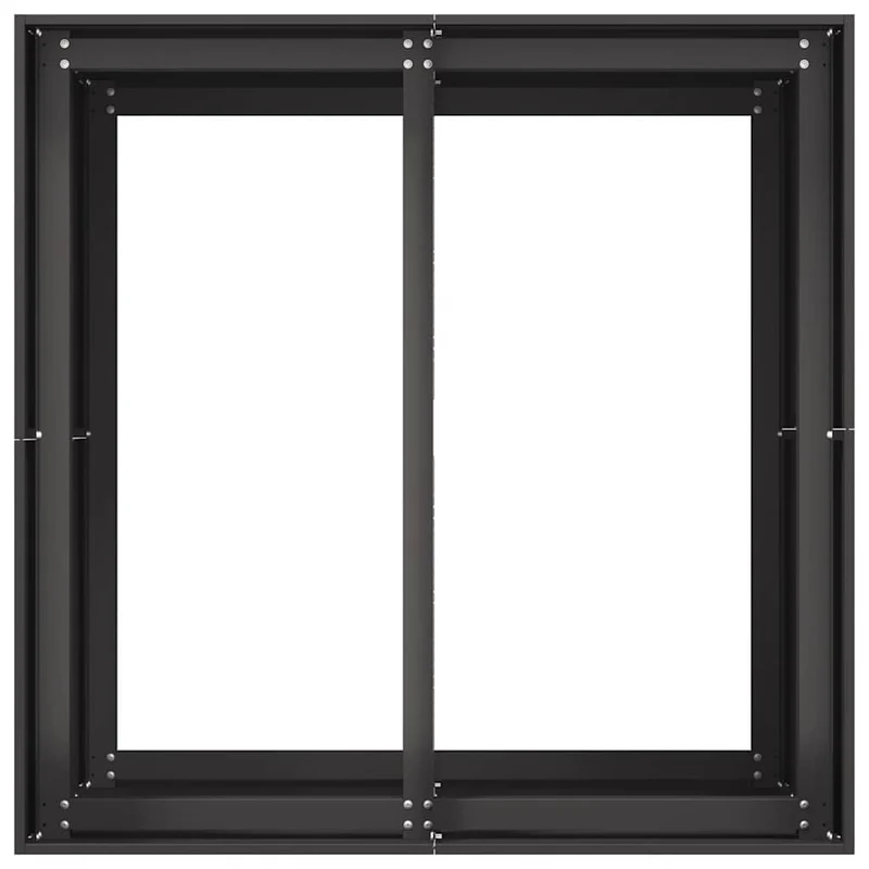 Jardinera Acero Negro 80x80x80 Cm