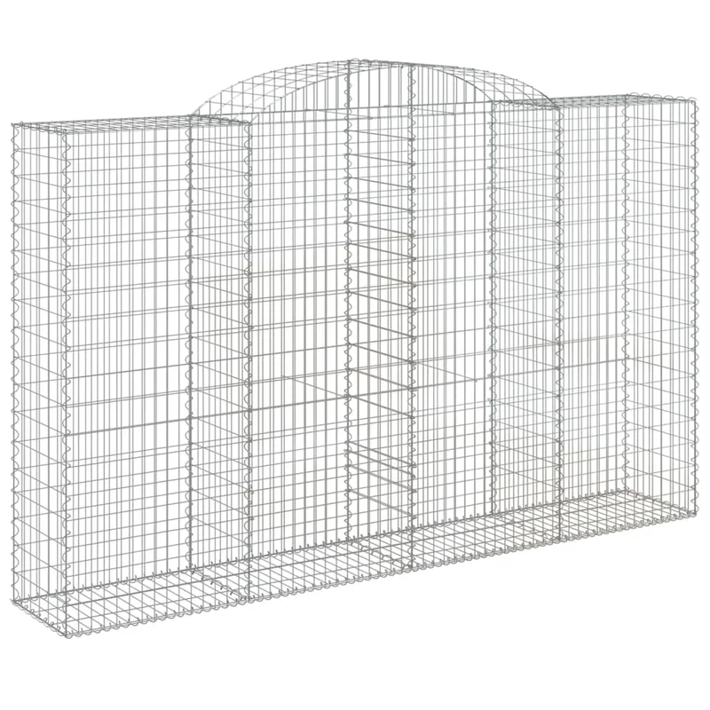 Cestas De Gaviones 6 Uds Forma De Arco Hierro 300x50x180/200 Cm