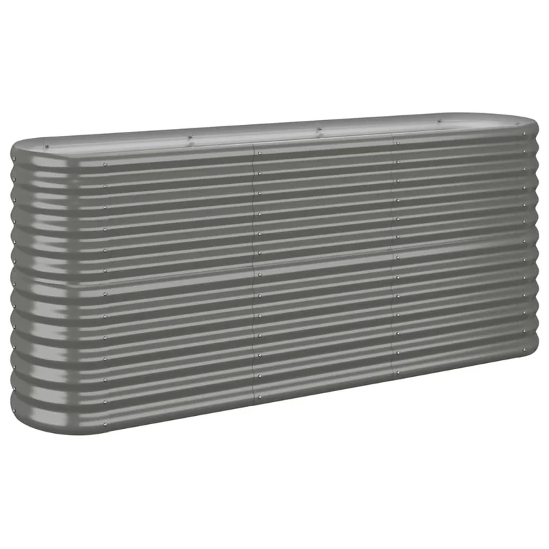 Jardinera Arriate Acero Galvanizado Gris 152x40x68 Cm