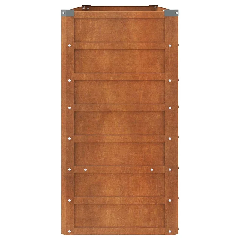 Arriate Oxidado De Acero Corten 160x40x77 Cm