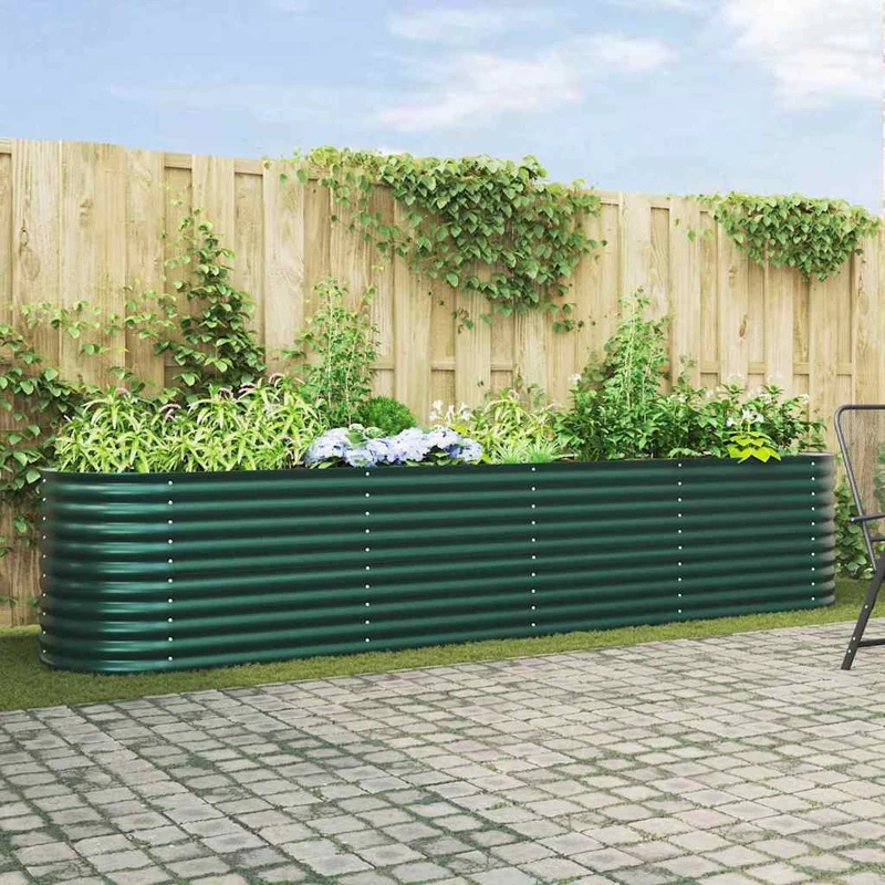 Cama Elevada Verde 400 X 80 X 81 Cm Acero