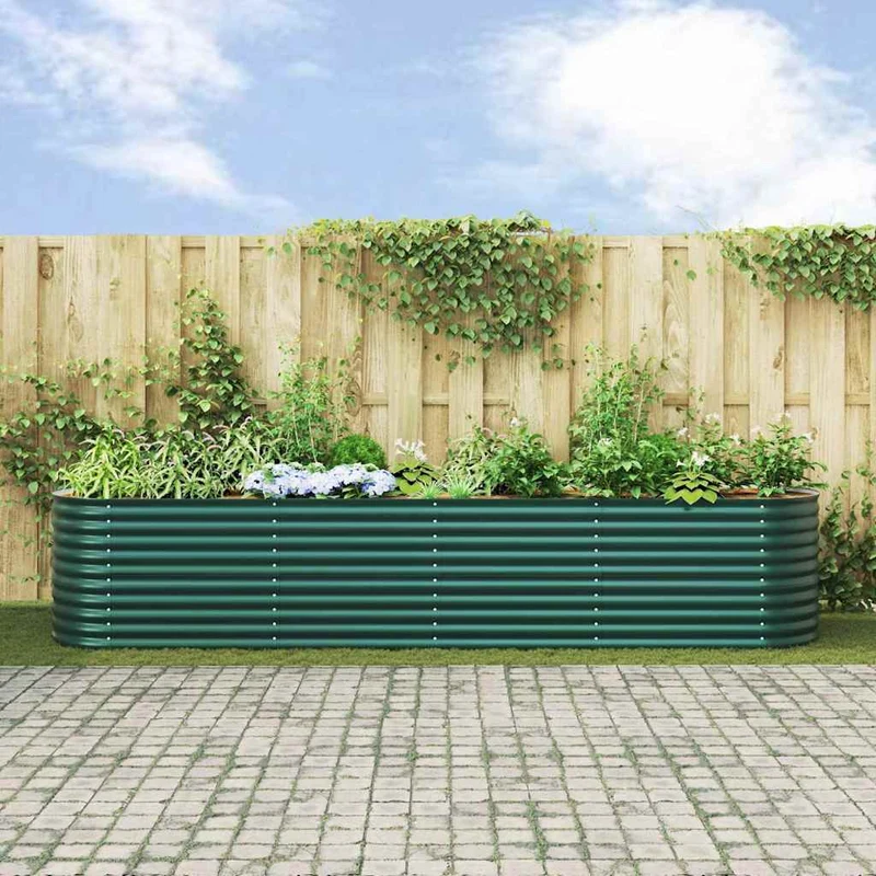 Cama Elevada Verde 400 X 80 X 81 Cm Acero